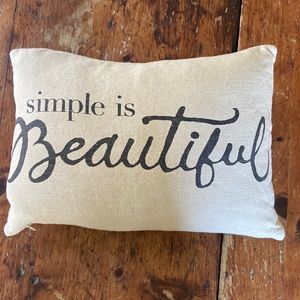 Simple is Beautiful 12x16 pillow